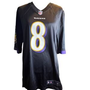 Nike Lamar Jackson #8 Baltimore Ravens Jersey, Black, Size Medium
